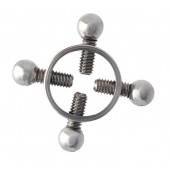 Серебристые зажимы для сосков на винтах - ToyFa - купить с доставкой в Нижневартовске