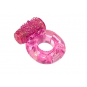 Розовое эрекционное кольцо с вибрацией Rings Axle-pin - Lola Games - в Нижневартовске купить с доставкой