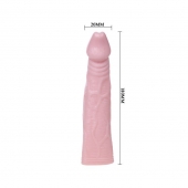 Телесная насадка с вибрацией Sex Expert - 18 см. - Sex Expert - в Нижневартовске купить с доставкой