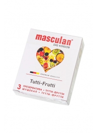 Жёлтые презервативы Masculan Ultra Tutti-Frutti с фруктовым ароматом - 3 шт. - Masculan - купить с доставкой в Нижневартовске