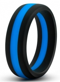 Черно-синее эрекционное кольцо Silicone Go Pro Cock Ring - Blush Novelties - в Нижневартовске купить с доставкой