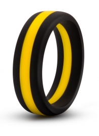 Черно-желтое силиконовое эрекционное кольцо Silicone Go Pro Cock Ring - Blush Novelties - в Нижневартовске купить с доставкой