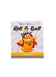 Стимулирующий презерватив-насадка Roll   Ball Banana - Sitabella - купить с доставкой в Нижневартовске