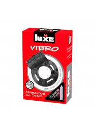 Чёрное эрекционное виброкольцо Luxe VIBRO  Африканский Эль Дьябло  + презерватив - Luxe - в Нижневартовске купить с доставкой