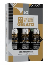 Подарочный набор вкусовых лубрикантов Tri-Me Triple Pack Gelato - System JO - купить с доставкой в Нижневартовске