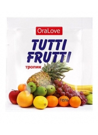 Пробник гель-смазки Tutti-frutti со вкусом тропических фруктов - 4 гр. - Биоритм - купить с доставкой в Нижневартовске