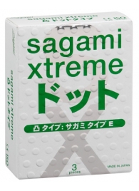 Презервативы Sagami Xtreme SUPER DOTS с точками - 3 шт. - Sagami - купить с доставкой в Нижневартовске