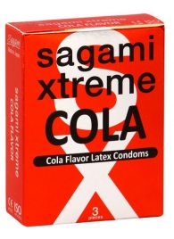 Ароматизированные презервативы Sagami Xtreme COLA - 3 шт. - Sagami - купить с доставкой в Нижневартовске