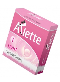 Ультратонкие презервативы Arlette Light - 3 шт. - Arlette - купить с доставкой в Нижневартовске