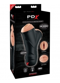 Мастурбатор в колбе с двумя тоннелями Double Penetration Vibrating Stroker - Pipedream - в Нижневартовске купить с доставкой