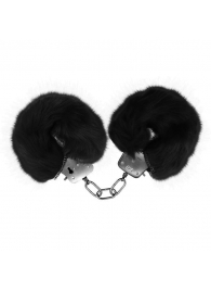 Черные меховые наручники Love с ключиками - Baile - купить с доставкой в Нижневартовске