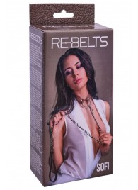 Коричневый поводок и чокер с кольцом Sofi - Rebelts - купить с доставкой в Нижневартовске