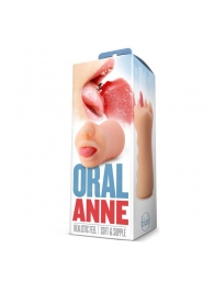 Телесный мастурбатор-ротик с язычком Oral Anne - Blush Novelties - в Нижневартовске купить с доставкой