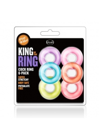 Набор из 6 эрекционных колец King of the Ring - Blush Novelties - в Нижневартовске купить с доставкой