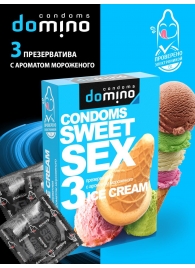 Презервативы для орального секса DOMINO Sweet Sex с ароматом мороженого - 3 шт. - Domino - купить с доставкой в Нижневартовске