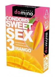 Презервативы для орального секса DOMINO Sweet Sex с ароматом манго - 3 шт. - Domino - купить с доставкой в Нижневартовске