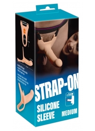 Силиконовый полый страпон на ремнях Silicone Strap-on - 16 см. - Orion - купить с доставкой в Нижневартовске