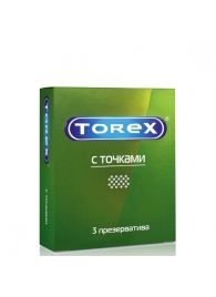 Текстурированные презервативы Torex  С точками  - 3 шт. - Torex - купить с доставкой в Нижневартовске