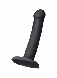 Черный фаллос на присоске Silicone Bendable Dildo S - 17 см. - Strap-on-me - купить с доставкой в Нижневартовске