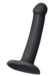 Черный фаллос на присоске Silicone Bendable Dildo S - 17 см. - Strap-on-me - купить с доставкой в Нижневартовске