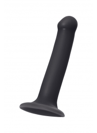 Черный фаллос на присоске Silicone Bendable Dildo M - 18 см. - Strap-on-me - купить с доставкой в Нижневартовске