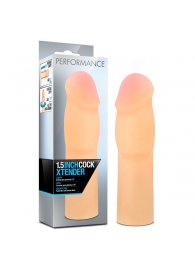 Телесная насадка-удлинитель на пенис PERFORMANCE 1.5INCH COCK XTENDER - 16 см. - Blush Novelties - в Нижневартовске купить с доставкой