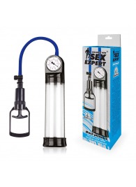 Прозрачная вакуумная помпа Sex Expert с манометром - Sex Expert - в Нижневартовске купить с доставкой