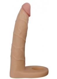 Телесная насадка-фаллоимитатор для двойного проникновения - 17 см. - Lovetoy - купить с доставкой в Нижневартовске
