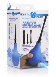 Анальный душ с 3 насадками Premium One-way Valve Anal Douche Set - XR Brands - купить с доставкой в Нижневартовске