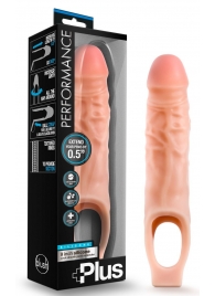 Телесный реалистичный фаллоудлинитель 9 Inch Silicone Cock Sheath Penis Extender - 22,86 см. - Blush Novelties - в Нижневартовске купить с доставкой