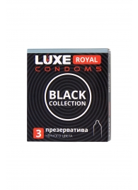 Черные презервативы LUXE Royal Black Collection - 3 шт. - Luxe - купить с доставкой в Нижневартовске