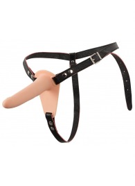 Телесный поясной страпон с вибрацией Vibrating Strap-On - 15,7 см. - Orion - купить с доставкой в Нижневартовске