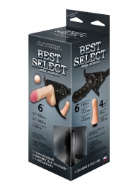 Черный пояс для женщин BEST SELECT с 3 насадками - LOVETOY (А-Полимер) - купить с доставкой в Нижневартовске