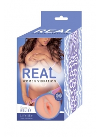 Телесный вибромастурбатор-вагина Real Women Vibration - Real - в Нижневартовске купить с доставкой