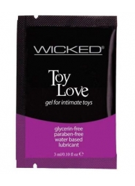 Лубрикант на водной основе для использования с игрушками WICKED Toy Love - 3 мл. - Wicked - купить с доставкой в Нижневартовске