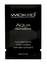 Мягкий лубрикант на водной основе WICKED AQUA Sensitive - 3 мл. - Wicked - купить с доставкой в Нижневартовске