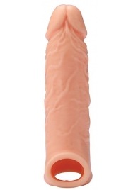 Телесная насадка EXTENDER WITH BALL STRAP 6.5 - 17 см. - Dream Toys - в Нижневартовске купить с доставкой