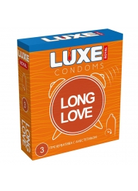 Презервативы с продлевающим эффектом LUXE Royal Long Love - 3 шт. - Luxe - купить с доставкой в Нижневартовске