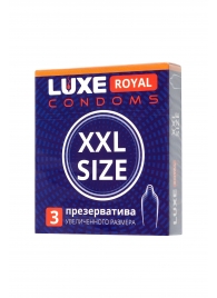 Презервативы увеличенного размера LUXE Royal XXL Size - 3 шт. - Luxe - купить с доставкой в Нижневартовске