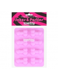 Розовая формочка для льда и шоколада Pecker Chocolate/Ice Tray - Lovetoy - купить с доставкой в Нижневартовске