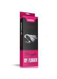 Серебристая плетка Struggle My Flogger с черной ручкой - 45 см. - Lovetoy - купить с доставкой в Нижневартовске