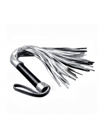 Серебристая плетка Struggle My Flogger с черной ручкой - 45 см. - Lovetoy - купить с доставкой в Нижневартовске