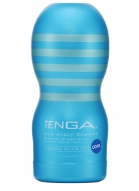 Мастурбатор с охлаждающей смазкой TENGA Original Vacuum Cup Cool - Tenga - в Нижневартовске купить с доставкой