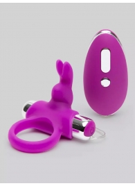 Лиловое виброкольцо с пультом ДУ Remote Control Cock Ring - Happy Rabbit - в Нижневартовске купить с доставкой