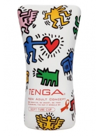 Мастурбатор-туба Keith Haring Soft Tube CUP - Tenga - в Нижневартовске купить с доставкой