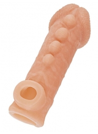 Телесная закрытая насадка с шишечками Cock Sleeve Size M - 15,6 см. - KOKOS - в Нижневартовске купить с доставкой