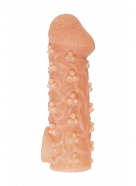 Телесная закрытая насадка с пучками шишечек Cock Sleeve Size S - 13,8 см. - KOKOS - в Нижневартовске купить с доставкой Телесная закрытая насадка с пучками шишечек Cock Sleeve Size S - 13,8 см. - KOKOS - в Нижневартовске купить с доставкой