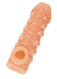 Телесная закрытая насадка с пучками шишечек Cock Sleeve Size S - 13,8 см. - KOKOS - в Нижневартовске купить с доставкой Телесная закрытая насадка с пучками шишечек Cock Sleeve Size S - 13,8 см. - KOKOS - в Нижневартовске купить с доставкой