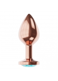 Пробка цвета розового золота с малиновым кристаллом Diamond Topaz Shine L - 8,3 см. - Lola Games - купить с доставкой в Нижневартовске