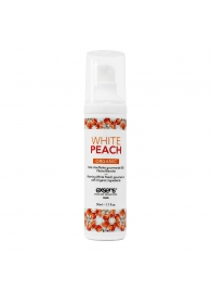 Разогревающее массажное масло Gourmet White Peach Organic с органическими ингредиентами - 50 мл. - Exsens - купить с доставкой в Нижневартовске
